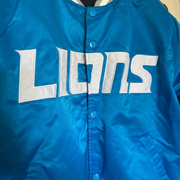 NFL DETROIT LIONS Miller Lite Men’s or Women’s Large Jacket - Blue - Picture 3 of 7